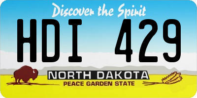 ND license plate HDI429