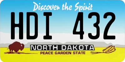 ND license plate HDI432