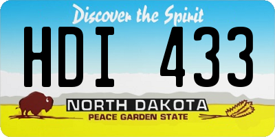 ND license plate HDI433