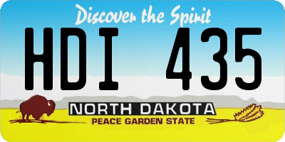 ND license plate HDI435