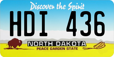 ND license plate HDI436