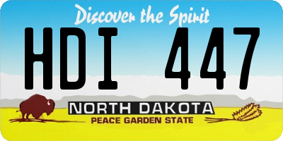 ND license plate HDI447