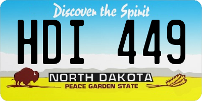 ND license plate HDI449