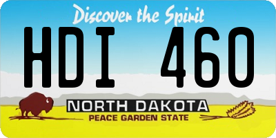 ND license plate HDI460