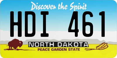 ND license plate HDI461