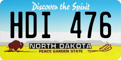 ND license plate HDI476