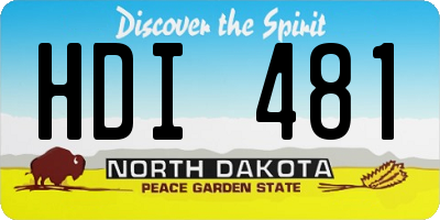 ND license plate HDI481