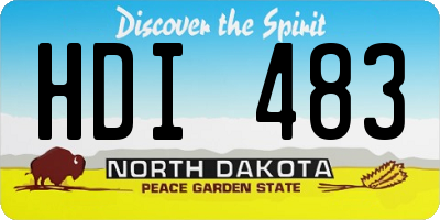 ND license plate HDI483