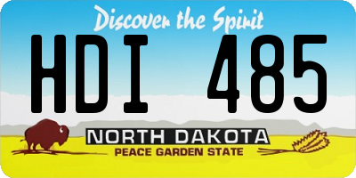 ND license plate HDI485