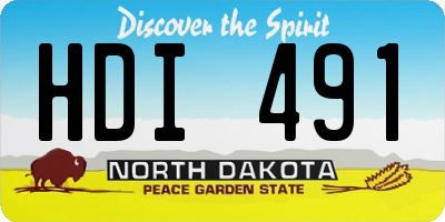 ND license plate HDI491