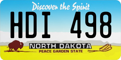 ND license plate HDI498