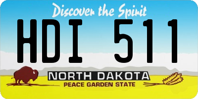 ND license plate HDI511