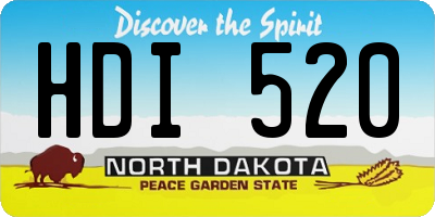 ND license plate HDI520