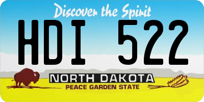 ND license plate HDI522