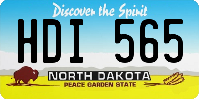 ND license plate HDI565
