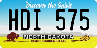 ND license plate HDI575