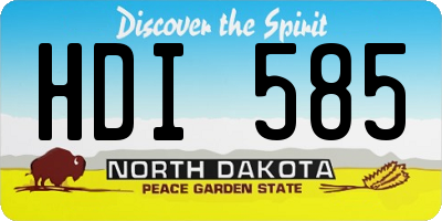 ND license plate HDI585