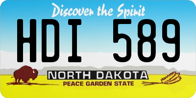 ND license plate HDI589