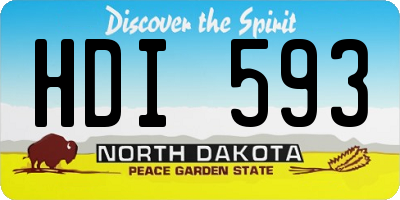 ND license plate HDI593