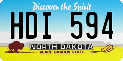 ND license plate HDI594