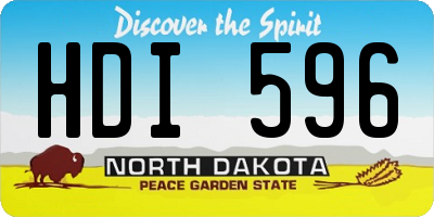 ND license plate HDI596