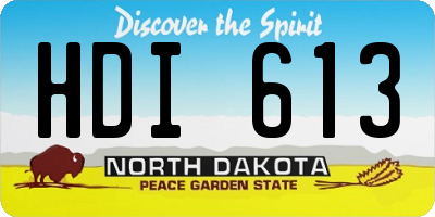 ND license plate HDI613