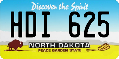 ND license plate HDI625