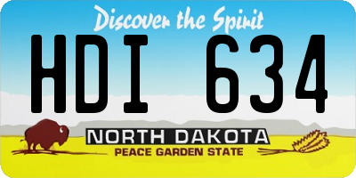 ND license plate HDI634