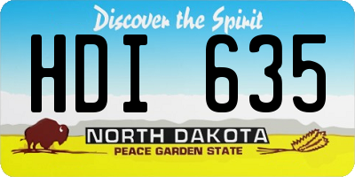 ND license plate HDI635