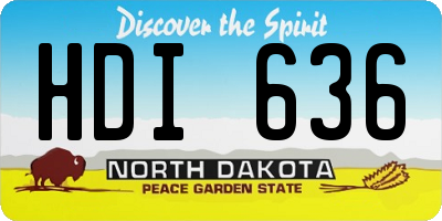 ND license plate HDI636