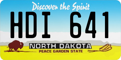 ND license plate HDI641