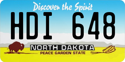 ND license plate HDI648