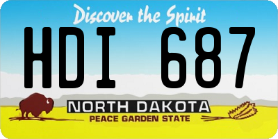ND license plate HDI687