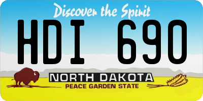 ND license plate HDI690