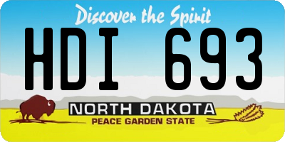 ND license plate HDI693