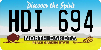 ND license plate HDI694
