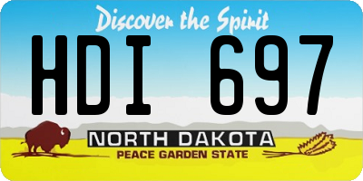 ND license plate HDI697