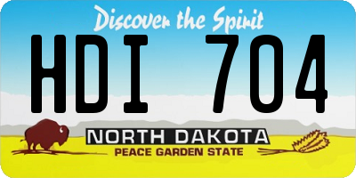 ND license plate HDI704