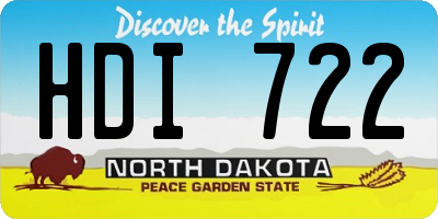 ND license plate HDI722