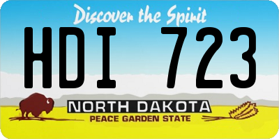 ND license plate HDI723