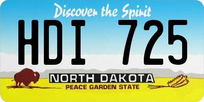 ND license plate HDI725