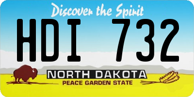 ND license plate HDI732