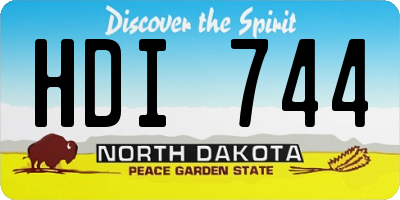 ND license plate HDI744