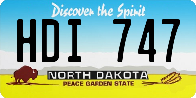 ND license plate HDI747