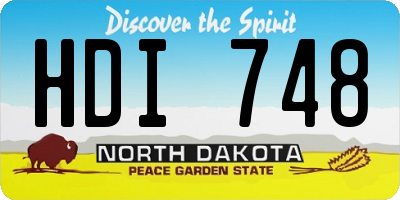 ND license plate HDI748