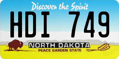ND license plate HDI749
