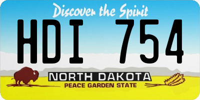 ND license plate HDI754