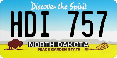 ND license plate HDI757