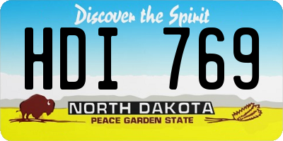 ND license plate HDI769