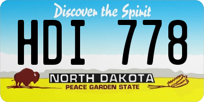 ND license plate HDI778